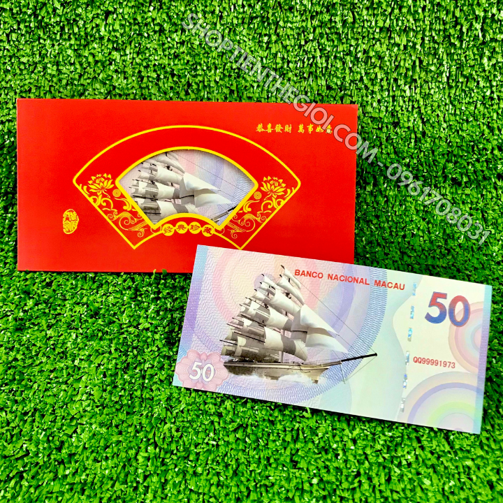 Thiệp Lì Xì Tết Thuận Buồm Xuôi Gió Macao 